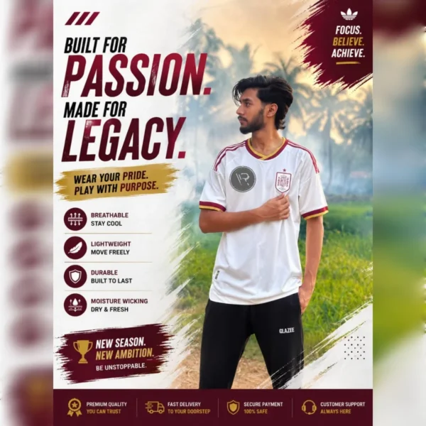 Spain Away Jersey 2026 Player Edition replica
